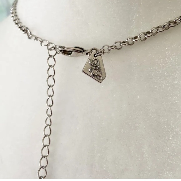 Padma Lakshmi Enamel & Rhinestones Flower Butterfly Necklace PL Rare - Picture 3 of 3